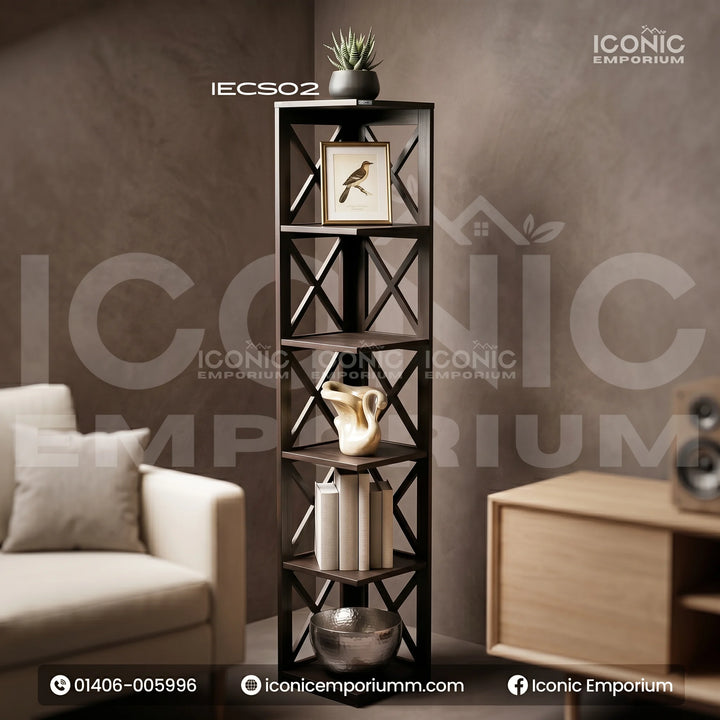5 Layer Wooden Corner Shelf-IECS02